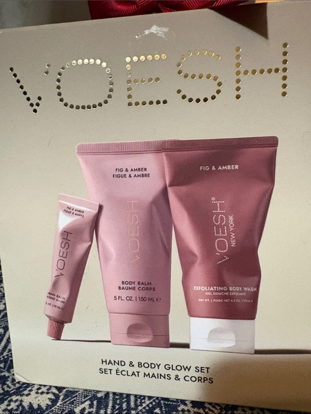 Voesh Fig & Amber Hand & Body Glow Set